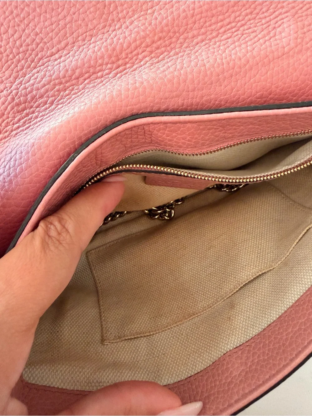 Gucci Pink Soho Crossbody with Tassel